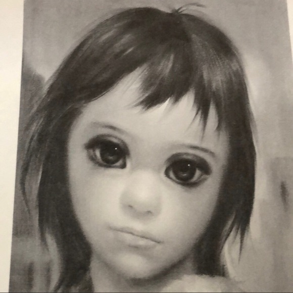 Margaret Keane Print BIG EYES Kid Dog Mod  Midcentury Pop Art - Picture 2 of 5